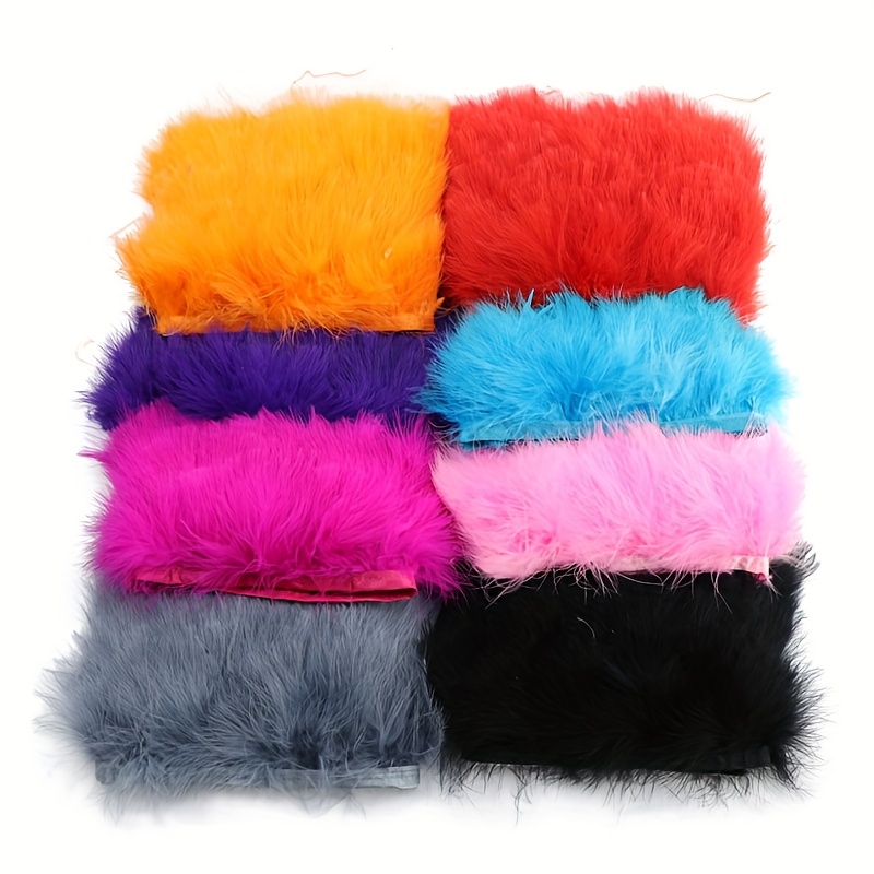 Feather Trim Marabou - Kabarik Türkiye Tüyü Süsleme Şeridi 8-10cm
