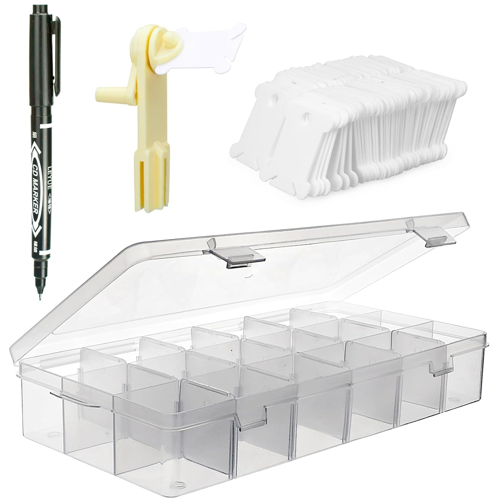 Craft Embellishment Storage - Nakış İpliği Düzenleyici 18 Bölmeli Kanaviçe