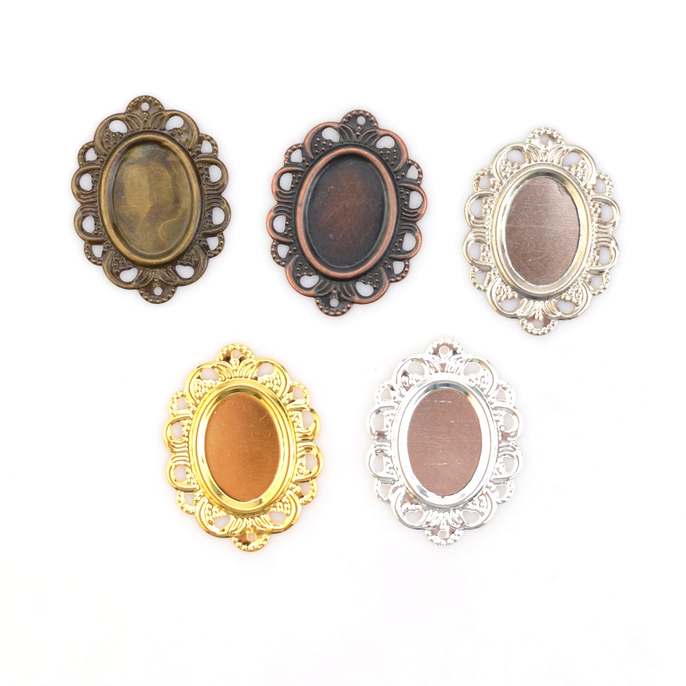 Embellish Craft - 30 adet telkari Cabochon ayarı (18*13mm)