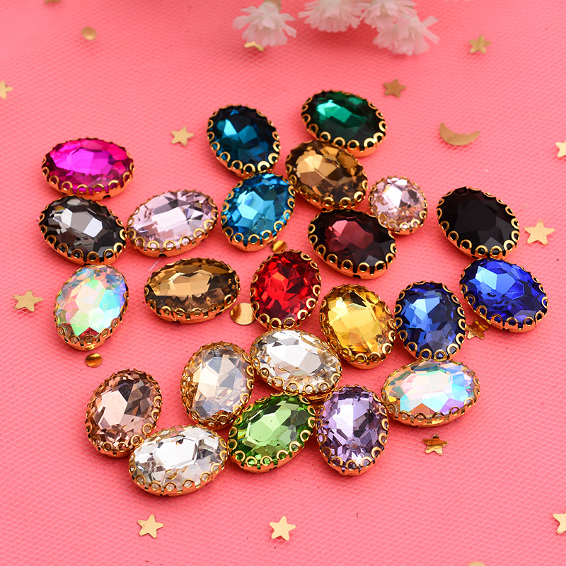 Craft Embellishment - Pençe Şeklinde Karışık Renk Oval Düz