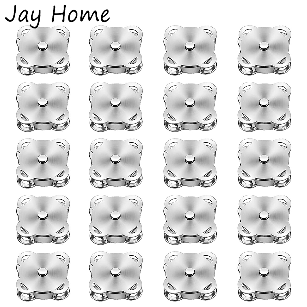 Iron On Stud Set - 20 takım manyetik düğme Metal Snaps