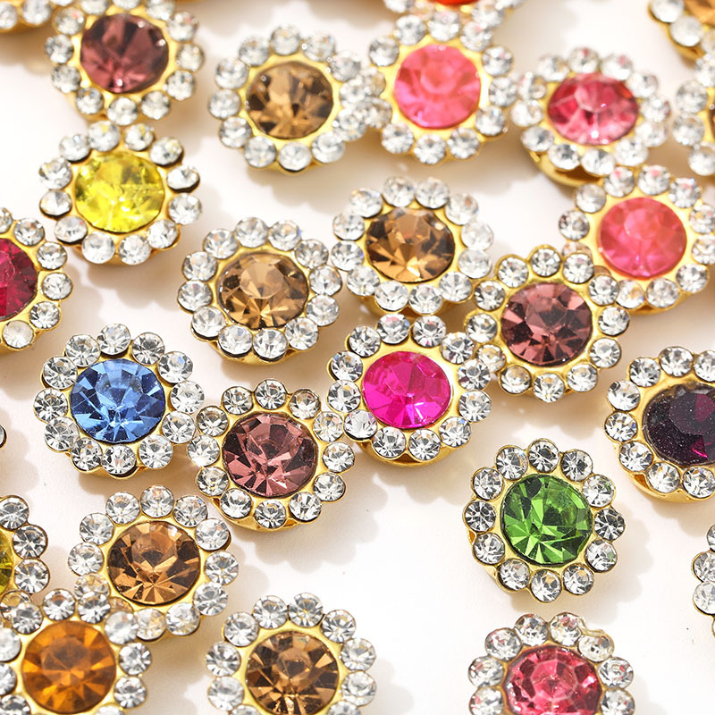 Sew On Rhinestone - 1000 adet 10mm ayçiçeği pençe şeklinde