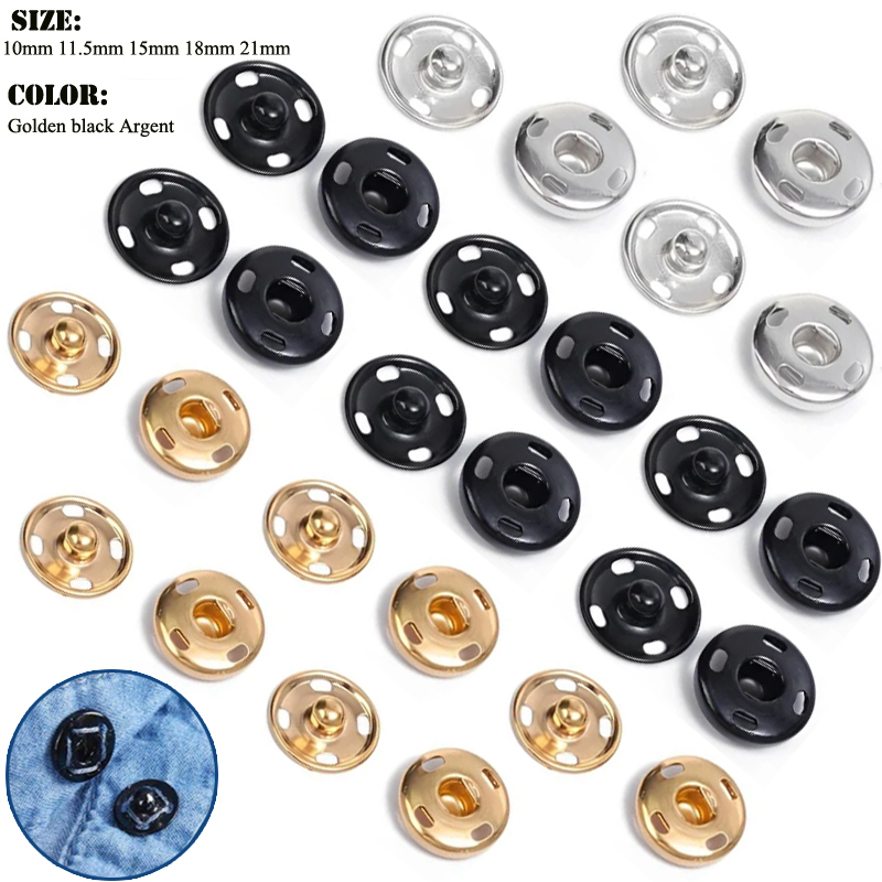 Iron On Stud Set - 10/50 takım 8-10mm Metal Dikiş-on Yapış