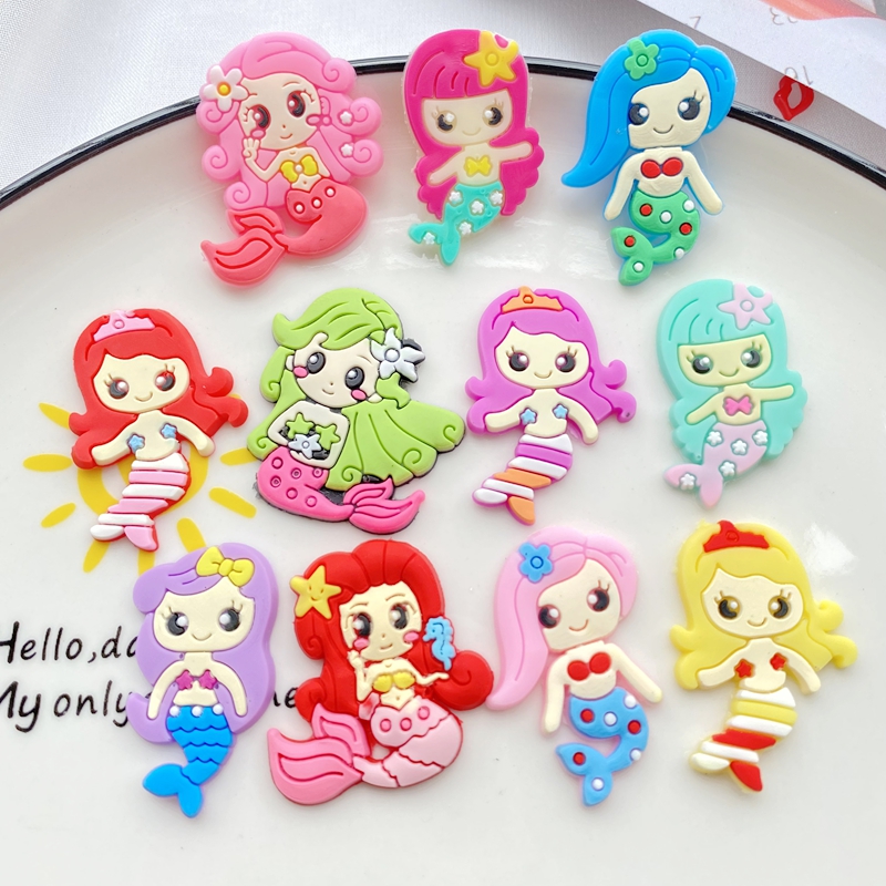 Embellishment Glue Craft - 10 adet yeni sevimli karikatür Mermaid