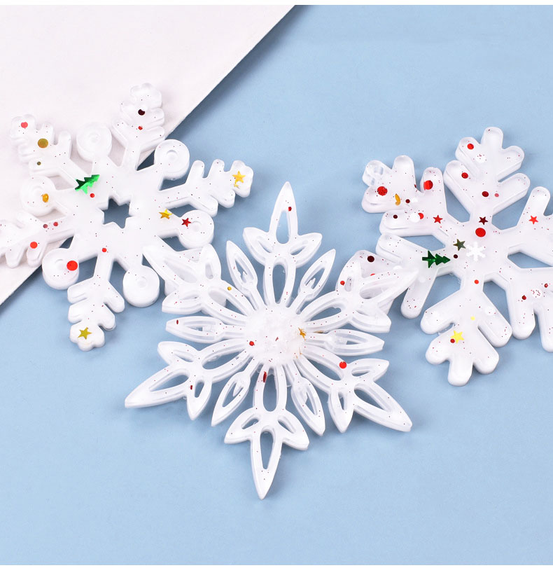 Christmas Craft Embellishment - Noel içi boş kar tanesi süs