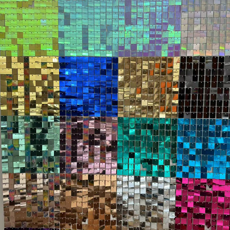 Sequin Fabric Panel - 6/12/24/25/26/27 adet Pırıltılı Duvar Arka Planında