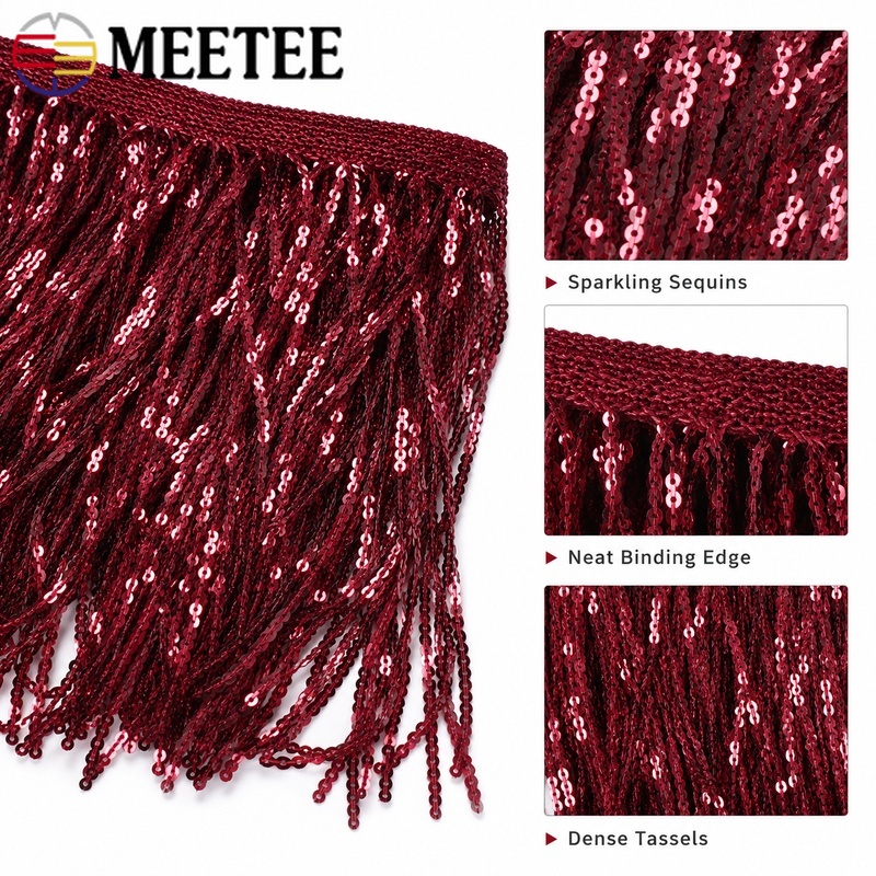 3/5Yards 20cm pullu püskül saç - Fringe Ribbon Sewing incelemesi ve fiyatı