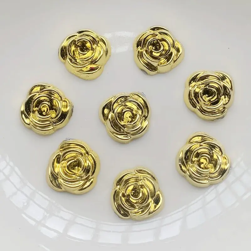 40 adet 14mm Altın Gül Çiçekle - Embellishment Glue Craft incelemesi ve fiyatı