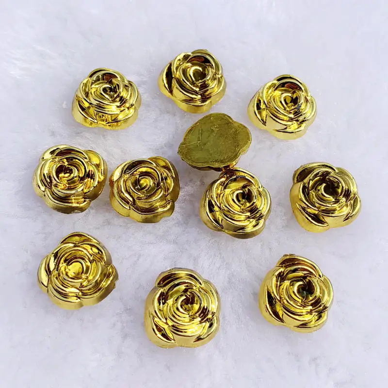 40 adet 14mm Altın Gül Çiçekle - Embellishment Glue Craft incelemesi ve fiyatı