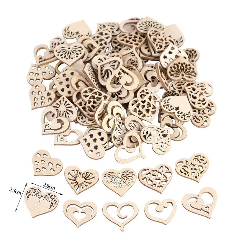 50/100 adet Delikli Kalp Desen - Craft Embellishment incelemesi ve fiyatı