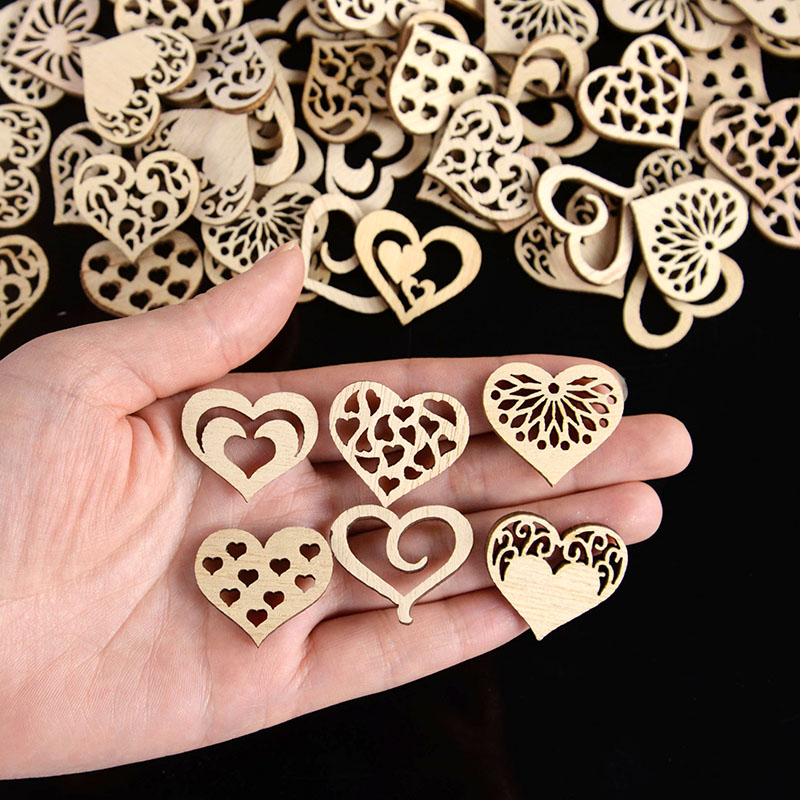 50/100 adet Delikli Kalp Desen - Craft Embellishment incelemesi ve fiyatı