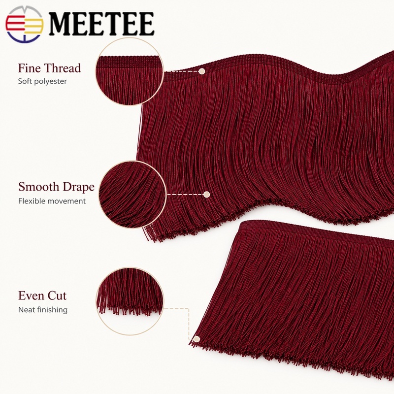 5/10Yards 10-30cm kırmızı püsk - Fringe Ribbon Sewing incelemesi ve fiyatı