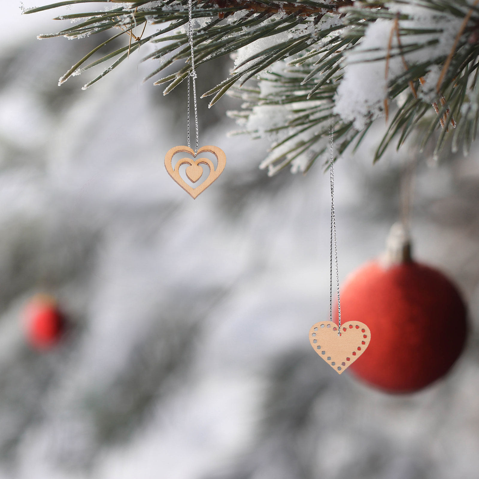 1 takım ahşap kalp dilimleri a - Christmas Craft Embellishment incelemesi ve fiyatı