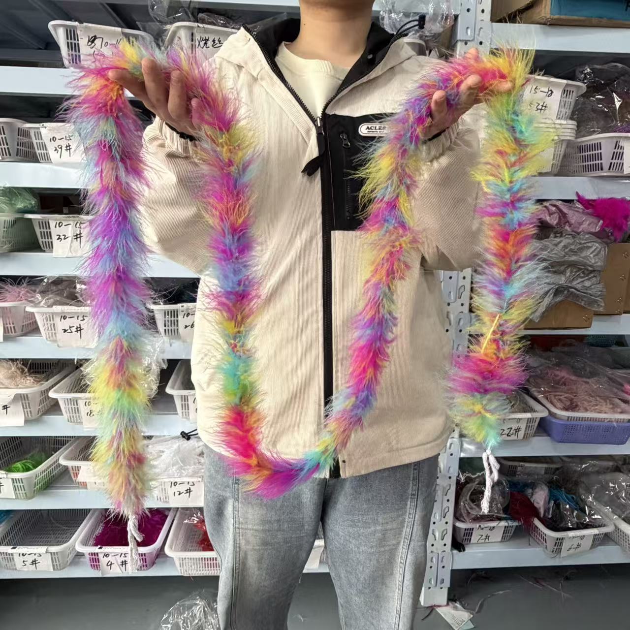 Çok renkli 2 metre Marabu Tüy  - Feather Trim Marabou incelemesi ve fiyatı