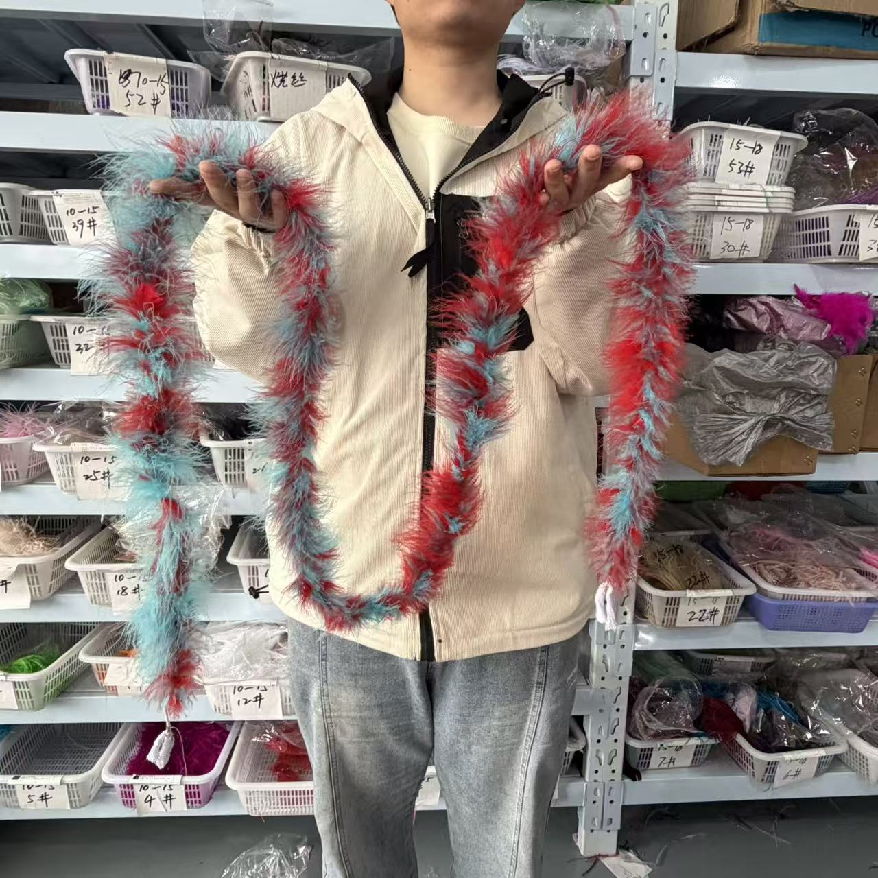 Çok renkli 2 metre Marabu Tüy  - Feather Trim Marabou incelemesi ve fiyatı