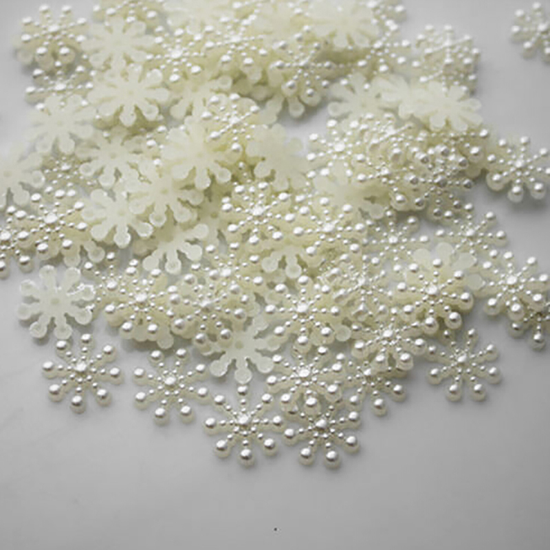 100 adet beyaz inci reçine kar - Christmas Craft Embellishment incelemesi ve fiyatı