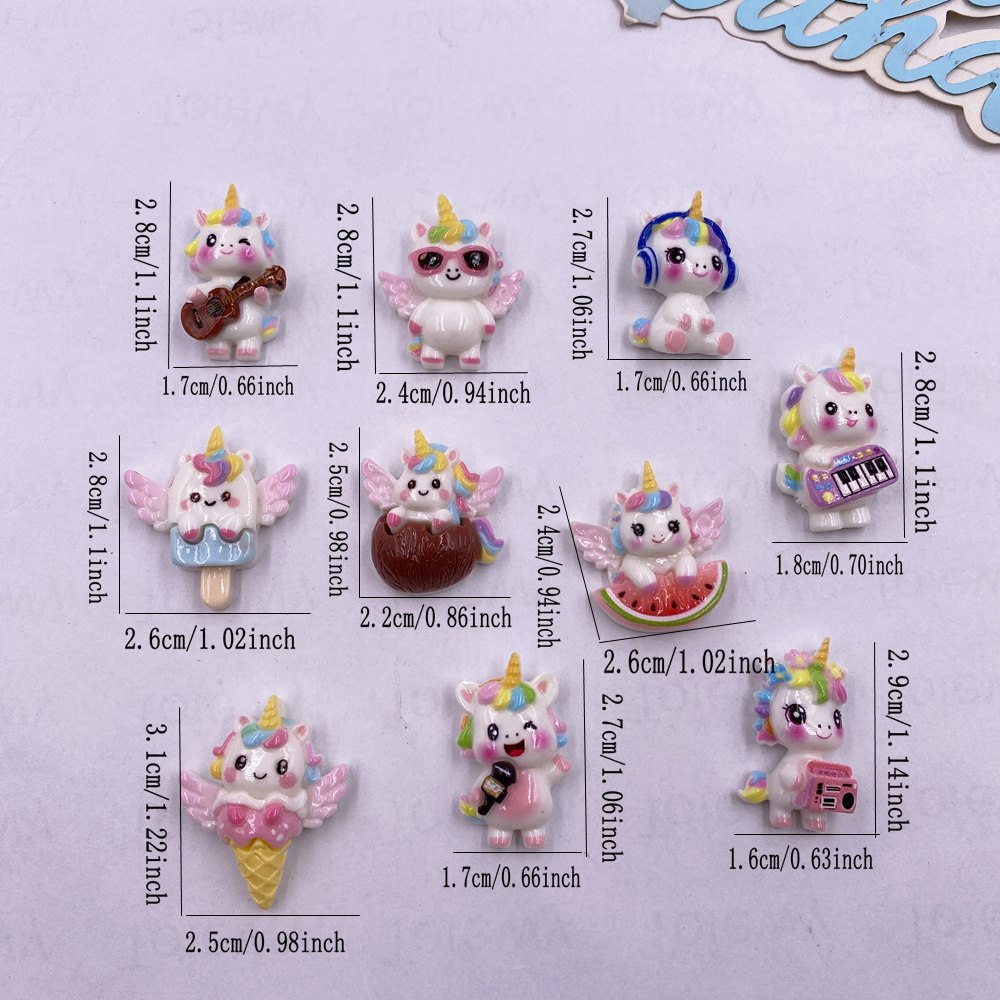10 adet Reçine Renkli Karikatü - Christmas Craft Embellishment incelemesi ve fiyatı